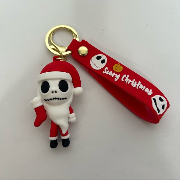 Disneys Nightmare Before Christmas Jack Skellington Rubber Keychain unisex NEW - Picture 5 of 11